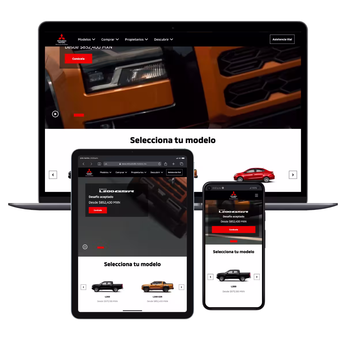Project: Official Mitsubishi Motors MX website