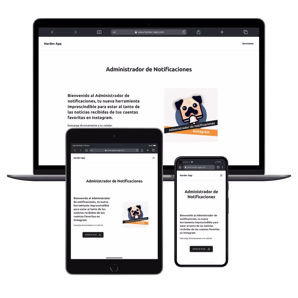 Project: Hardev App Official Website